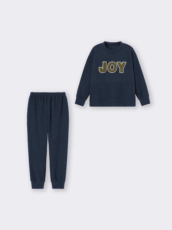 KIDS(男女兼用) フリースラウンジセット(長袖&ロングパンツ)(ロゴ)+E