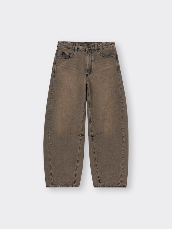 GU公式 | バレルレッグジーンズB+EC(丈短め68.0cm)(セットアップ可能) 