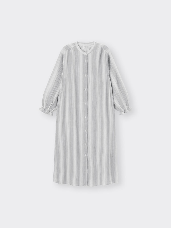 キャンディスリーブコットンパジャマワンピース(長袖)+E