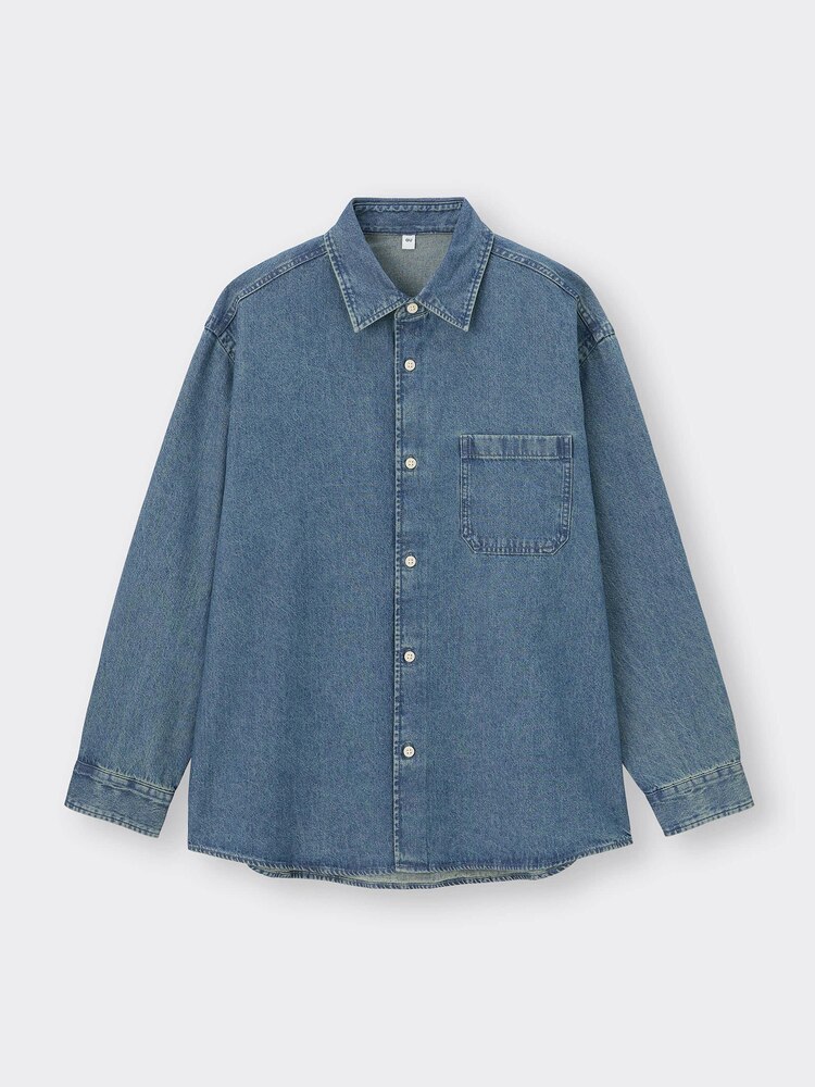 Washed Shirt Denim | GU US｜シャツ