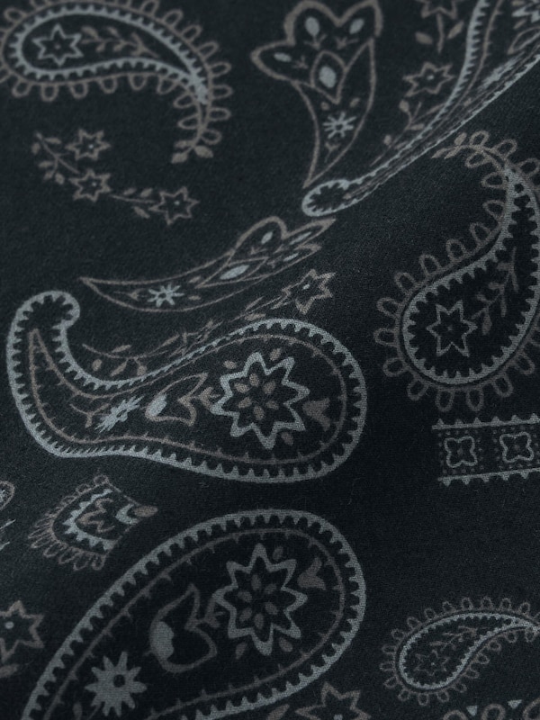 フランネルパジャマ(長袖&ロングパンツ)(ペイズリー)+E