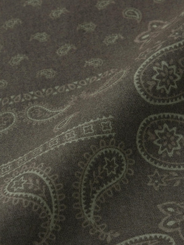 フランネルパジャマ(長袖&ロングパンツ)(ペイズリー)+E