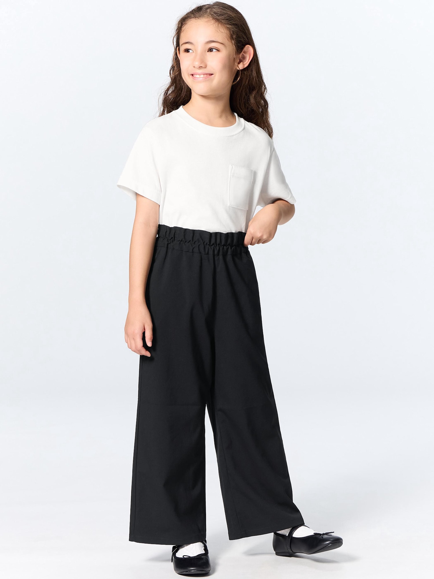 GU公式 | GIRLSサスペンダー付きワイドパンツ