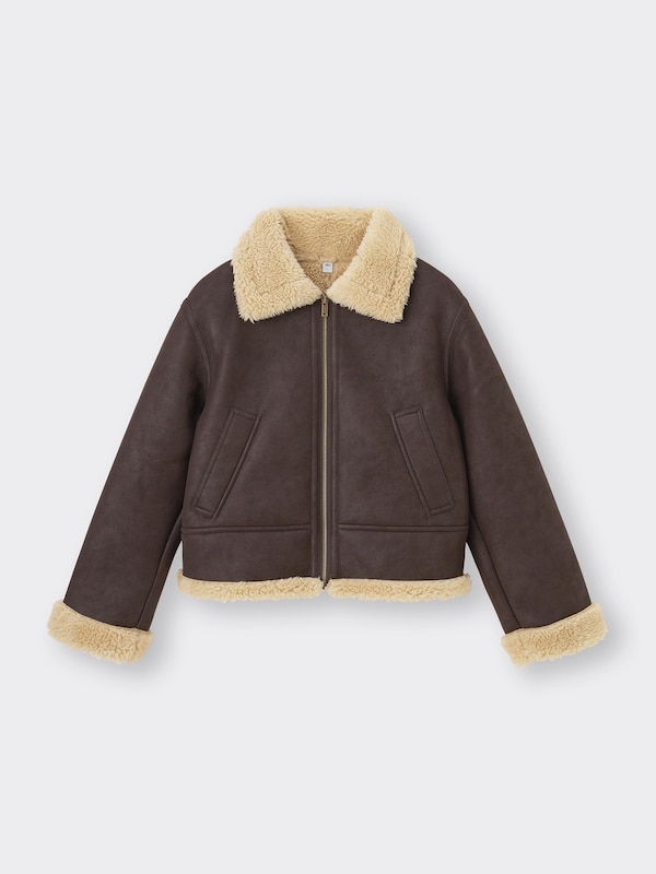 ムートンタッチフライトジャケット