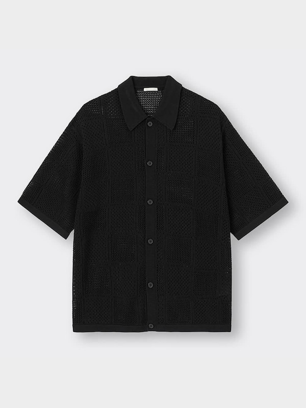 ウォッシャブルメッシュニットシャツ(5分袖)+OS(米国仕様)