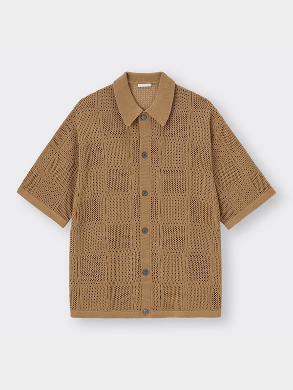 ウォッシャブルメッシュニットシャツ(5分袖)+OS(米国仕様)