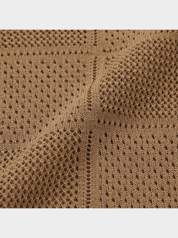 ウォッシャブルメッシュニットシャツ(5分袖)+OS(米国仕様)