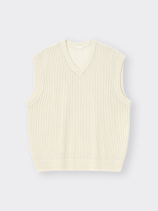 ウォッシャブルメッシュニットベスト+OS(米国仕様)