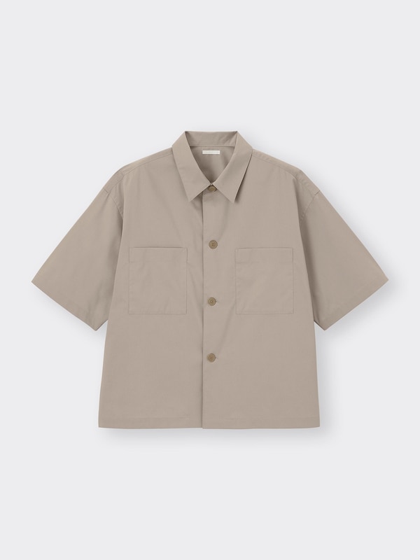 ブロードワイドクロップドシャツ(5分袖)