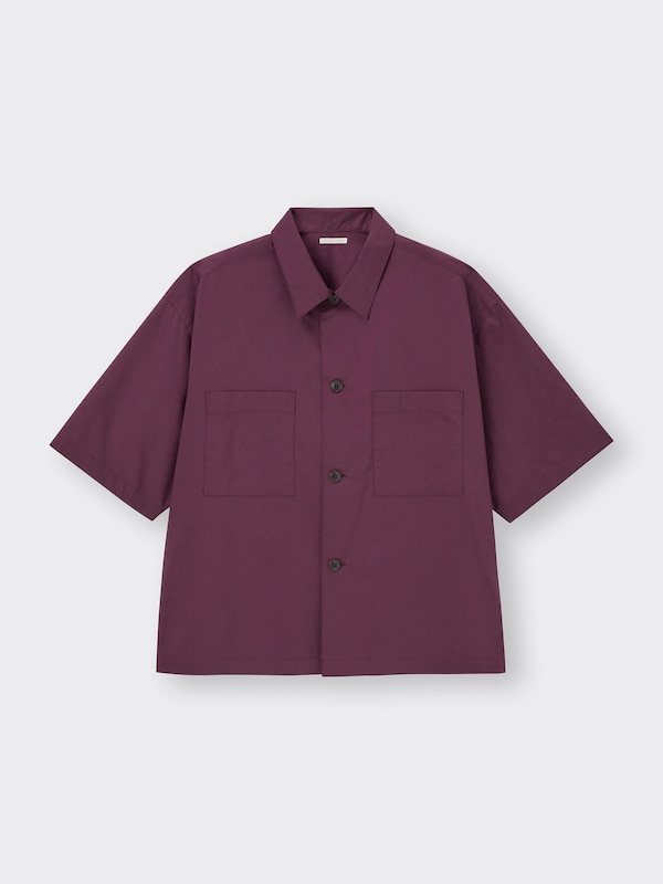 ブロードワイドクロップドシャツ(5分袖)
