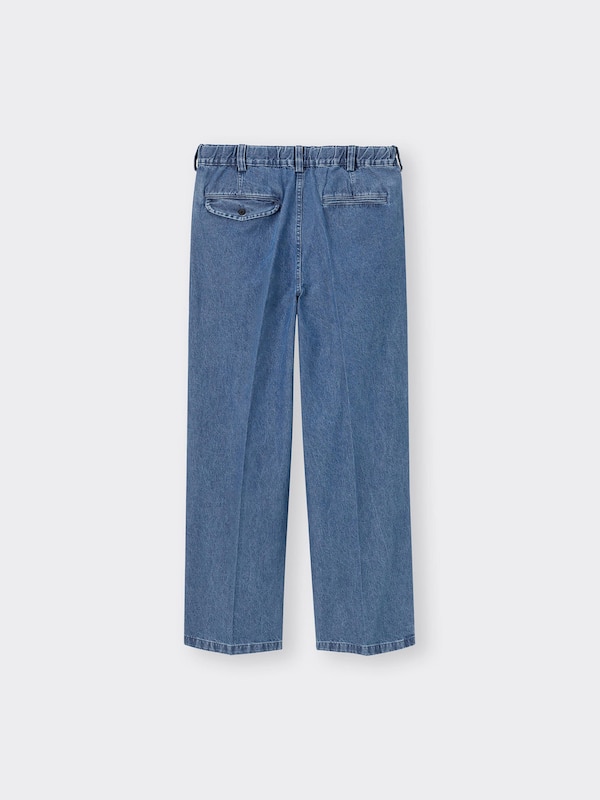 デニムツータックバギースラックス+EC(丈長め80.0cm)