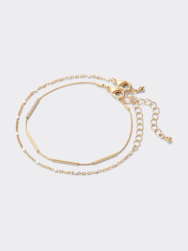 カラー&メタルブレスレット