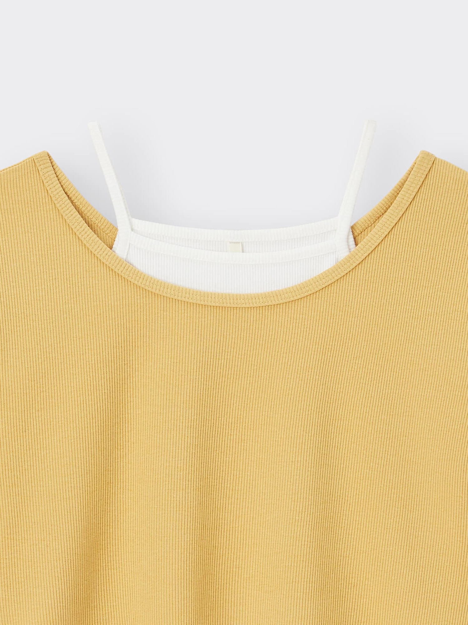 お洗濯のみ美品！GU キャミソールレイヤードTシャツ M ブルー お洗濯のみ美品！GU キャミソールレイヤードTシャツ M ブルー