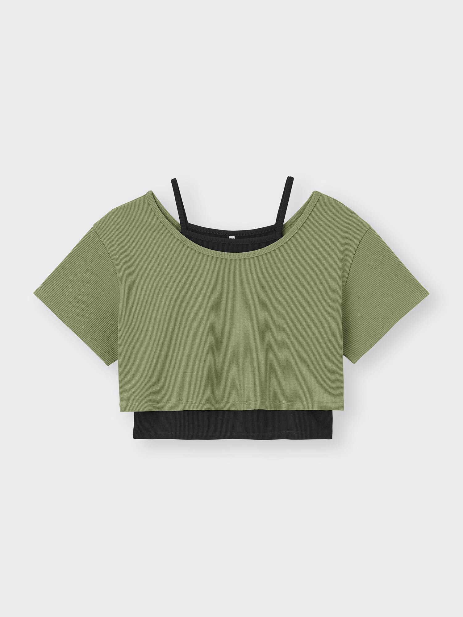 mi様 GU公式 | GIRLS2ピースキャミソールレイヤードT JR