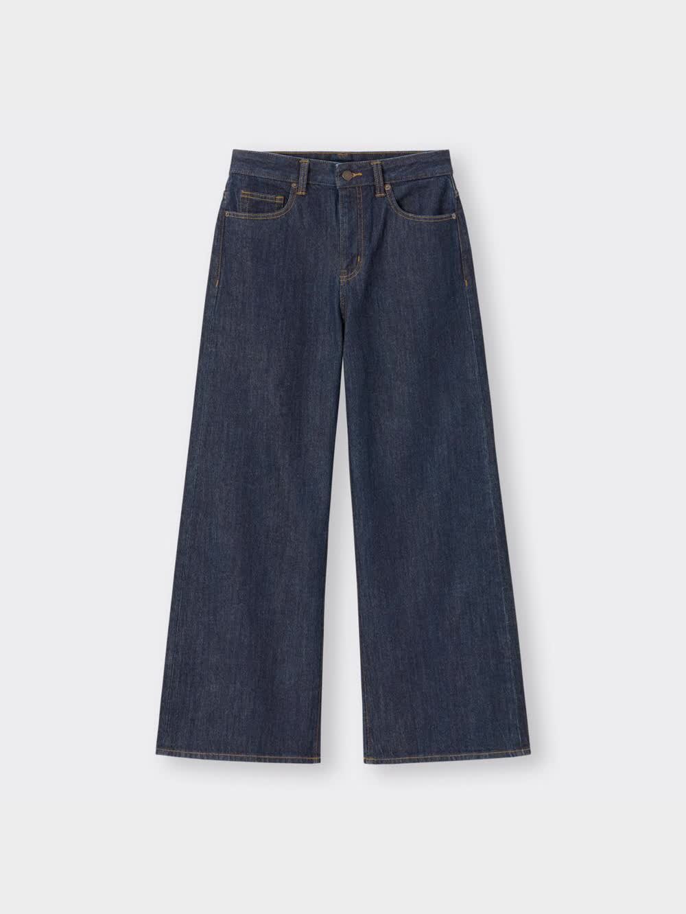 GU公式 | ミドルライズワイドジーンズ+OS(米国仕様)