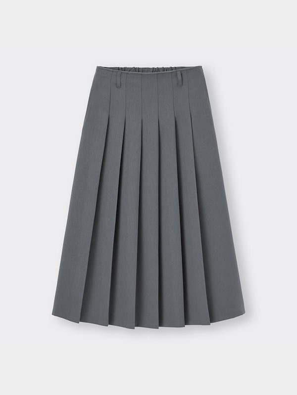 プリーツAラインミディスカートQ+OS(米国仕様)