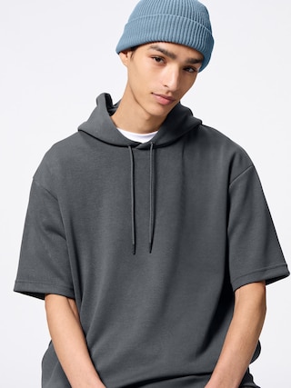 ドライダブルフェイスパーカ(5分袖) 【メンズ】 【Tシャツ・スウェット】【GU公式/ジーユー】 【GRAY】 ドライダブルフェイスパーカ(5分袖) 【メンズ】 【Tシャツ・スウェット】【GU公式/ジーユー】 【GRAY】