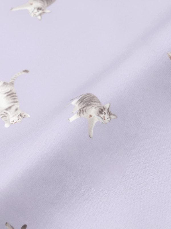 サテンパジャマ(半袖&ショートパンツ)(キャット)