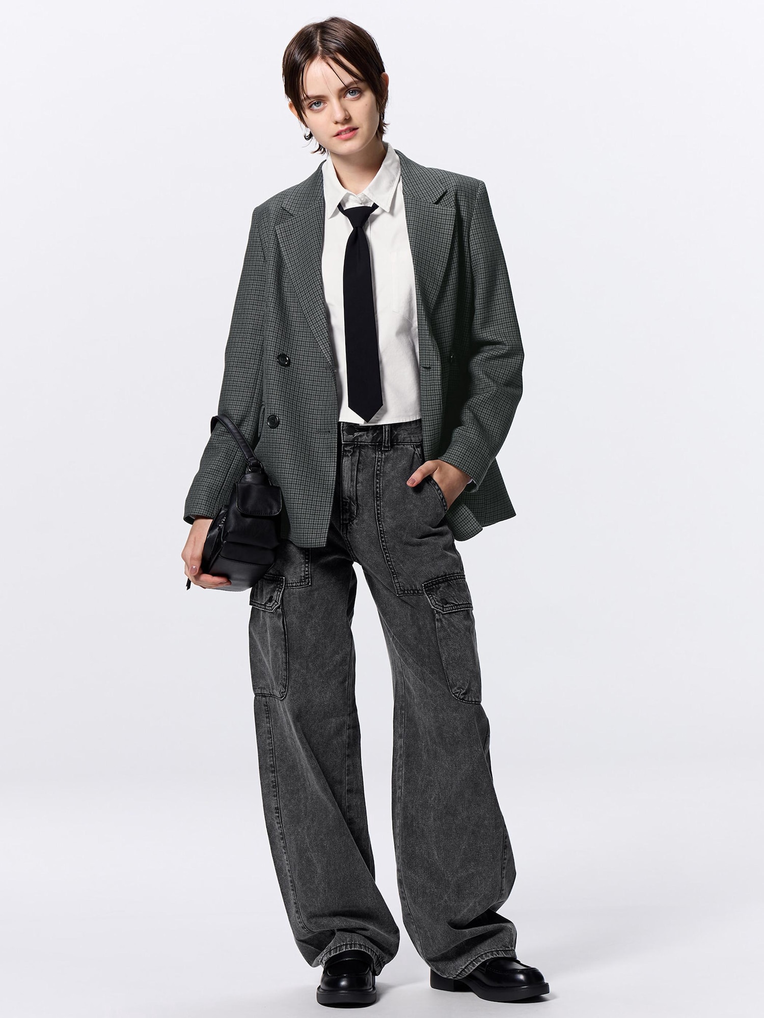 GU公式 | バレルレッグジーンズA+EC(丈長め81.0cm)(セットアップ