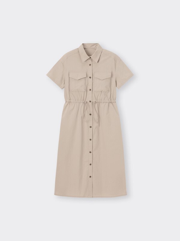 ワークシャツワンピース(半袖)Q