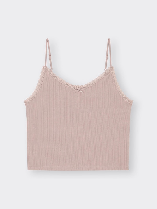 コットンブレンドリブクロップドキャミソール(ドライ)+E