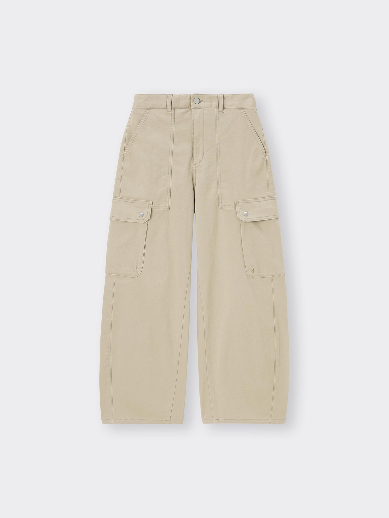 美味しさ専用 GU公式 | バレルレッグカーゴパンツ+EC(丈短め68.0cm)