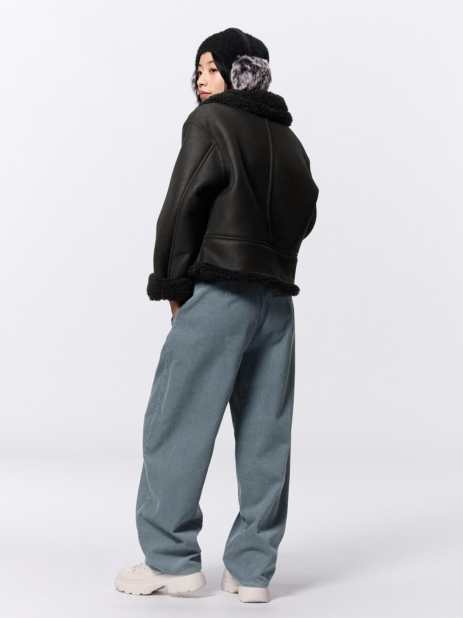 GU バレルレッグジーンズ XS 丈短め 4本セット GU公式 | コーデュロイバレルレッグパンツ+EC(丈短め68.0cm