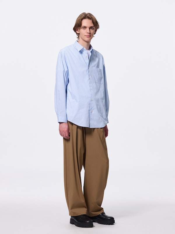 イージーケアブロードシャツ(ストライプ1)