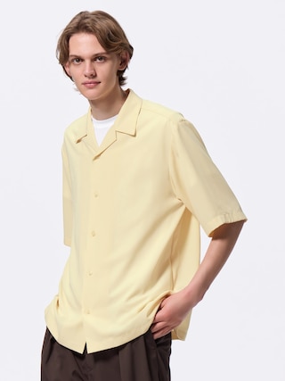 オープンカラーシャツ(5分袖) 【メンズ】 【シャツ・ポロシャツ】【GU公式/ジーユー】 【NATURAL】 オープンカラーシャツ(5分袖) 【メンズ】 【シャツ・ポロシャツ】【GU公式/ジーユー】 【NATURAL】