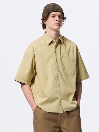 ブロードオーバーサイズシャツ(5分袖) 【メンズ】 【シャツ・ポロシャツ】【GU公式/ジーユー】 【BEIGE】 ブロードオーバーサイズシャツ(5分袖) 【メンズ】 【シャツ・ポロシャツ】【GU公式/ジーユー】 【BEIGE】