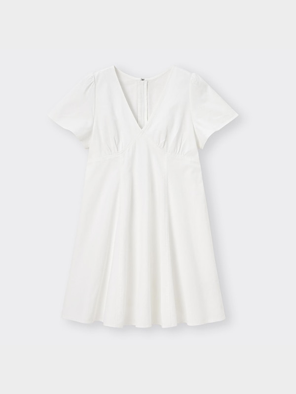 ライトデニムVネックミニワンピース(半袖)OSB+OS(米国仕様)