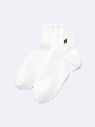 アンクルソックス(刺繍) 【メンズ】 【インナー・下着】【GU公式/ジーユー】 【WHITE】 アンクルソックス(刺繍) 【メンズ】 【インナー・下着】【GU公式/ジーユー】 【WHITE】