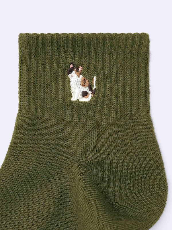 アンクルソックス(刺繍)