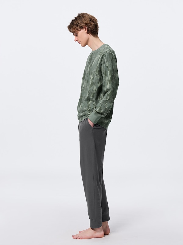 ストレッチソフトラウンジセット(柄)(長袖&ロングパンツ)