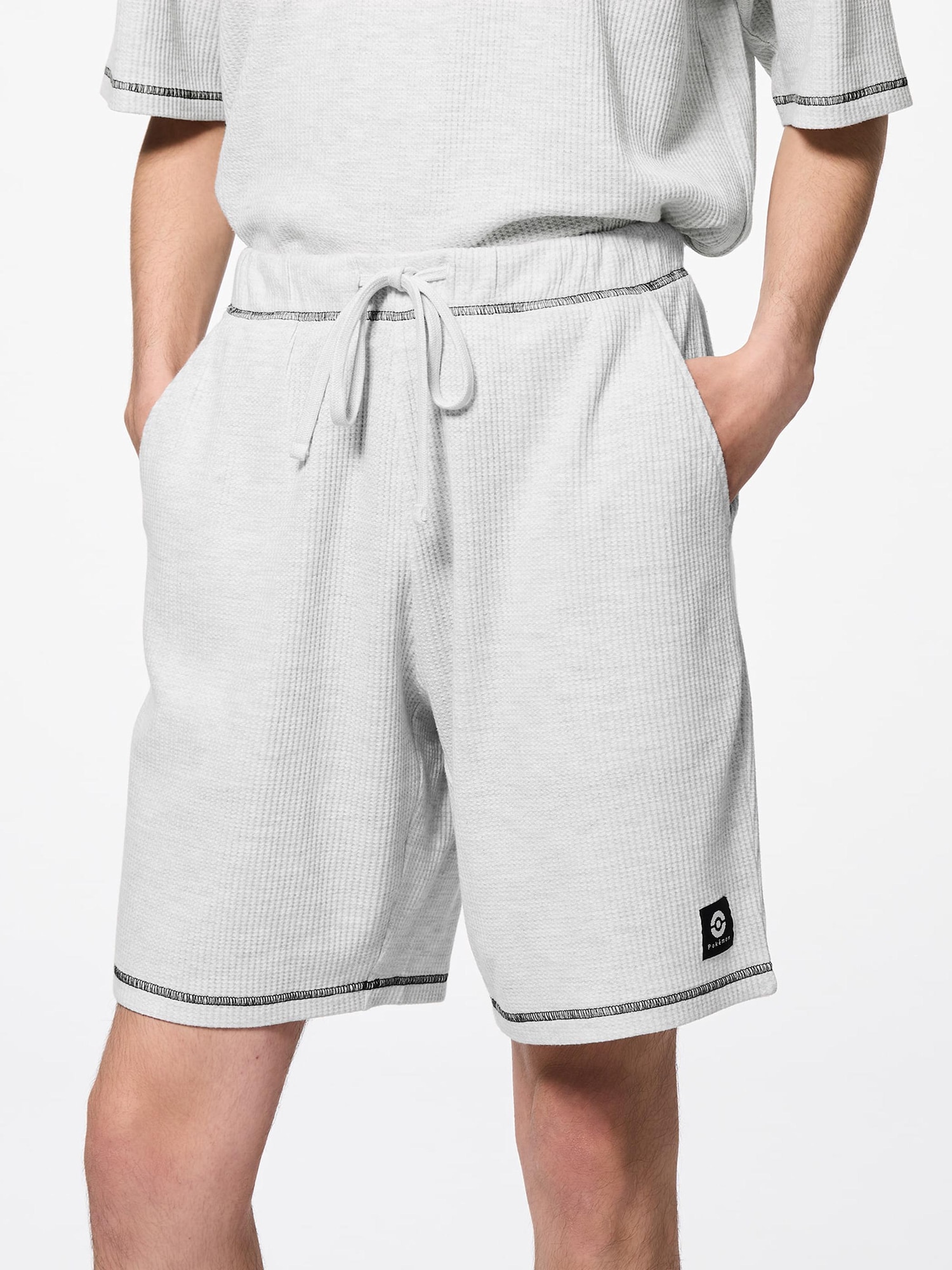 フワフワホワイトルームウェアセット GU公式 | ストレッチソフトラウンジセット(長袖&ロングパンツ)