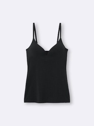 ブラフィールVカットキャミソール+E 【レディース】 【Tシャツ・スウェット】【GU公式/ジーユー】 【BLACK】 ブラフィールVカットキャミソール+E 【レディース】 【Tシャツ・スウェット】【GU公式/ジーユー】 【BLACK】