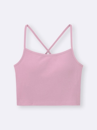 ブラフィール2WAYクロップドキャミソール 【レディース】 【Tシャツ・スウェット】【GU公式/ジーユー】 【PINK】 ブラフィール2WAYクロップドキャミソール 【レディース】 【Tシャツ・スウェット】【GU公式/ジーユー】 【PINK】
