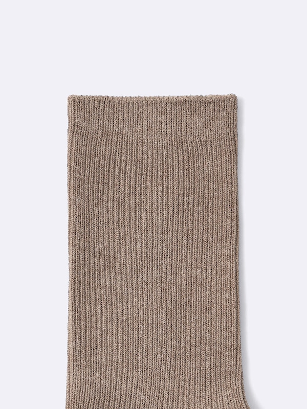 リブカラークルーソックス3P