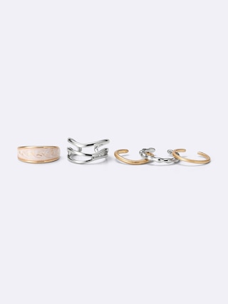 カラー&メタルリング5P 【メンズ】 【グッズ】【GU公式/ジーユー】 【WHITE】 カラー&メタルリング5P 【メンズ】 【グッズ】【GU公式/ジーユー】 【WHITE】