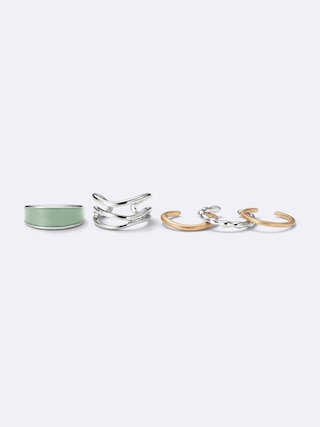 カラー&メタルリング5P 【メンズ】 【グッズ】【GU公式/ジーユー】 【GREEN】 カラー&メタルリング5P 【メンズ】 【グッズ】【GU公式/ジーユー】 【GREEN】