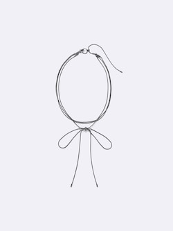 スネークチェーンリボンネックレス