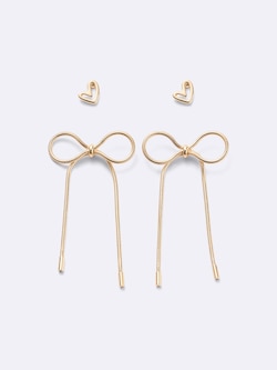 スネークチェーンリボンピアス
