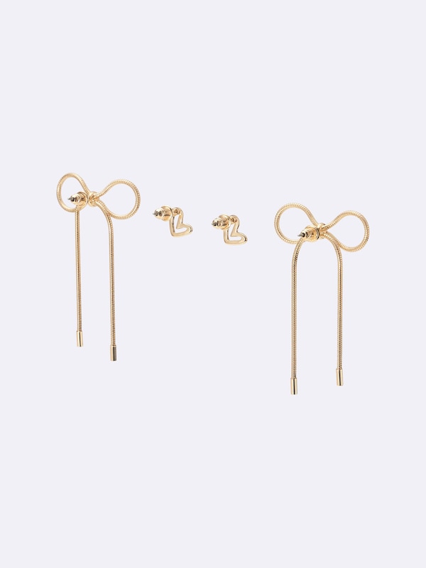 スネークチェーンリボンピアス