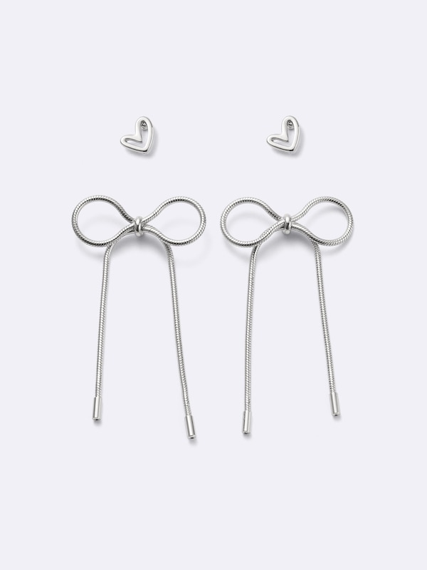 スネークチェーンリボンピアス