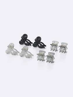 リボンミニヘアクリップ8P