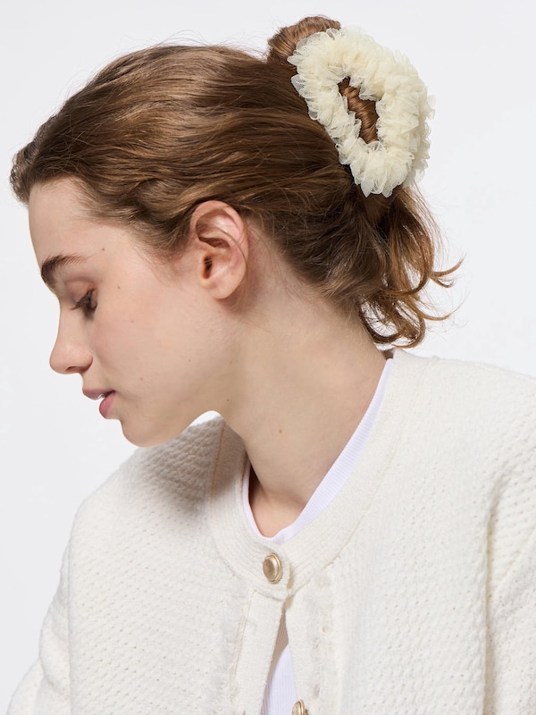 チュールヘアクリップ2P