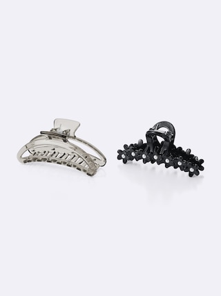 フラワーヘアクリップ2P 【レディース】 【グッズ】【GU公式/ジーユー】 【BLACK】 フラワーヘアクリップ2P 【レディース】 【グッズ】【GU公式/ジーユー】 【BLACK】