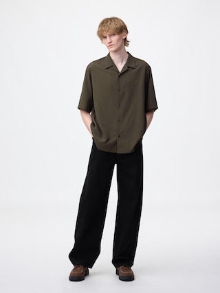 バレルレッグジーンズ+EC(丈長め80.0cm) 【メンズ】 【パンツ】【GU公式/ジーユー】 【BLACK】 バレルレッグジーンズ+EC(丈長め80.0cm) 【メンズ】 【パンツ】【GU公式/ジーユー】 【BLACK】