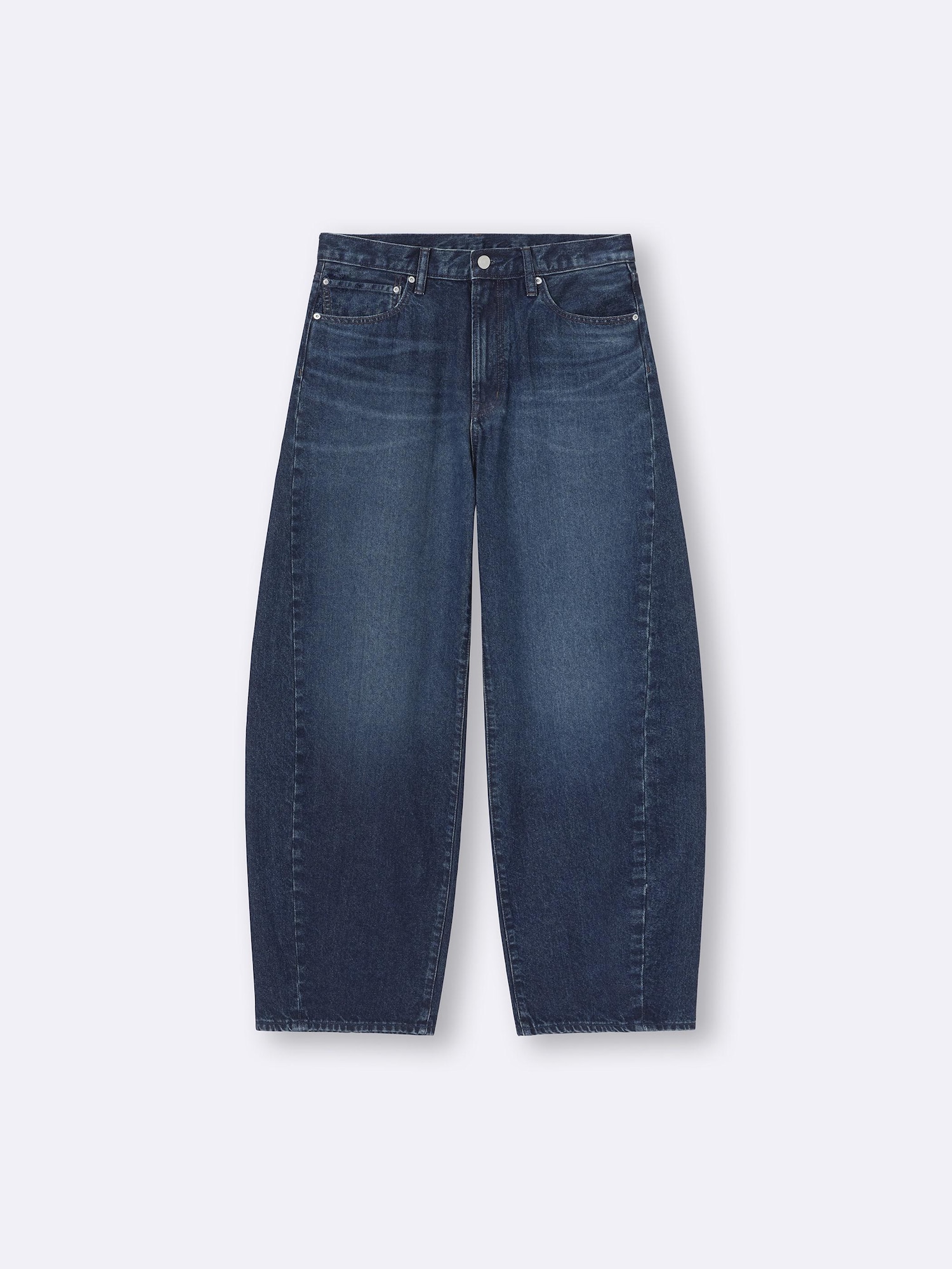 GU公式 | バレルレッグジーンズ+EC(丈長め80.0cm)