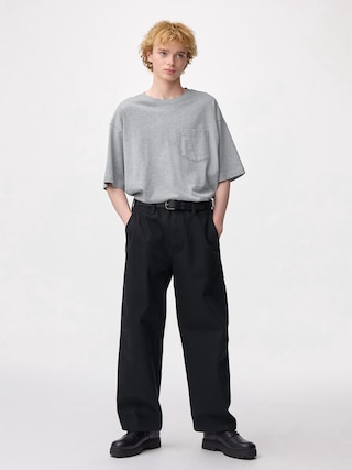 バレルレッグワークパンツ(丈標準70.5~74.5cm) 【メンズ】 【パンツ】【GU公式/ジーユー】 【BLACK】 バレルレッグワークパンツ(丈標準70.5~74.5cm) 【メンズ】 【パンツ】【GU公式/ジーユー】 【BLACK】